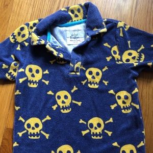 Mini Boden size 6-7 terry towel polo.